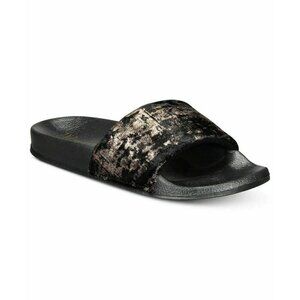 INC International Concepts Womens Size 9-10 Metallic Velour Slide Indoor Slipper